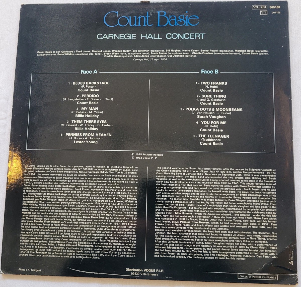 ジャズ ボーカル アニタ・オデイ ビリー・ホリデイ エラ・アンド・ベイシー 4枚 Count Basie Carnegie Hall 1954 Lester Young Billie Holiday