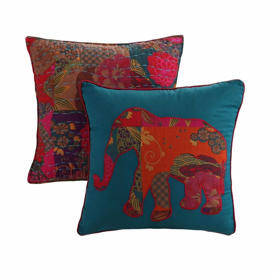 HERMOSO JUEGO DE EDREDÓN BOHEMIO MARROQUÍ TROPICAL PÚRPURA VERDE AZULADO CHIC ROJO AZUL Foto 3 de 3