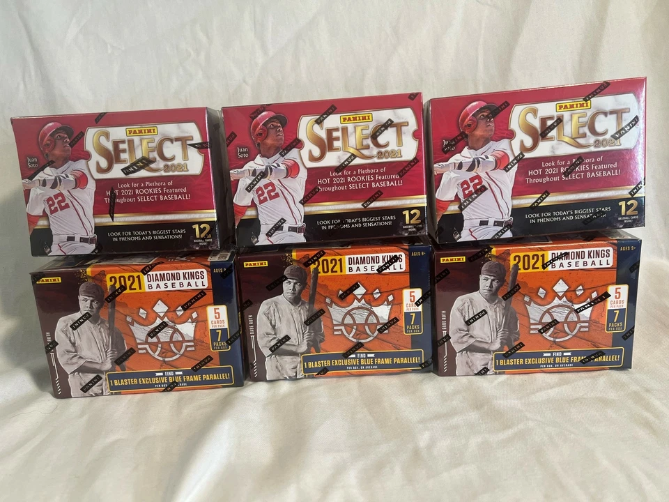 Lot of 6 2021 Panini MLB Baseball Blaster Boxes 3 Select 3 Diamond Kings NEW - Image 2 of 4