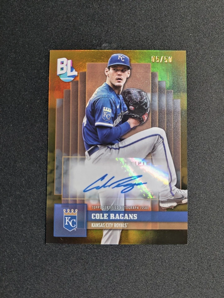 2024 Big League COLE RAGANS Auto BLA-CR Gold 05/50 Kansas City Royals - Image 3 of 4