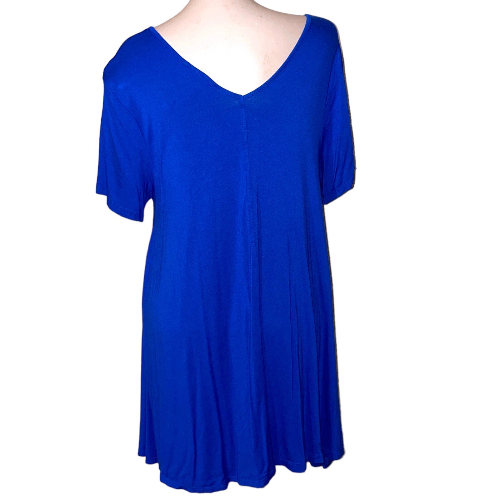 Grace Elements Royal Blue Jersey Tunic Dress Top … - image 3