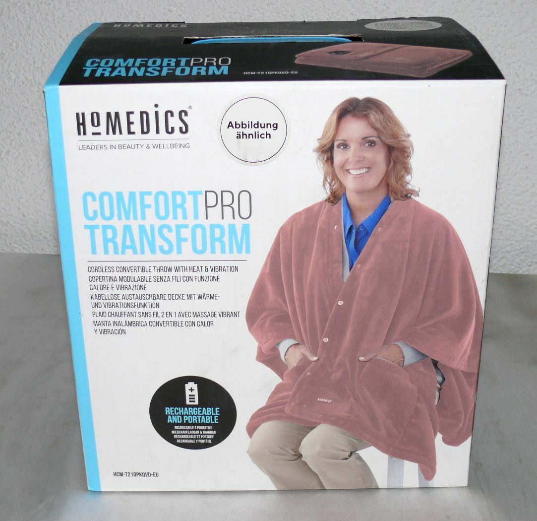 Homedics HCM Kabellose AKKU Heizdecke Wärmedecke Poncho Vibration  Massagegerät | eBay