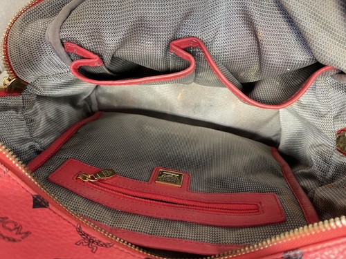MCM Stark Small Backpack in Ruby Red - Picture 17 of 24
