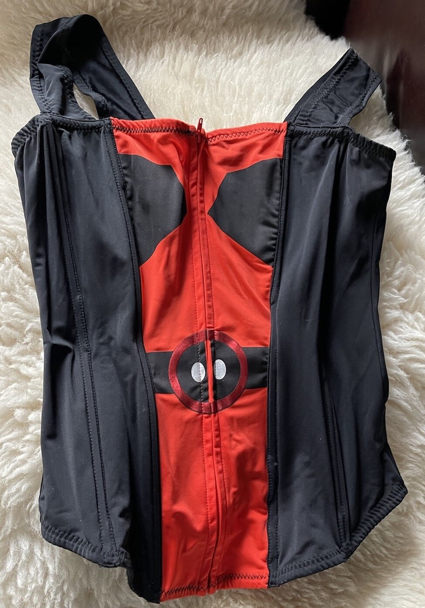 Front Zip-Up Deadpool Corset - Marvel | eBay