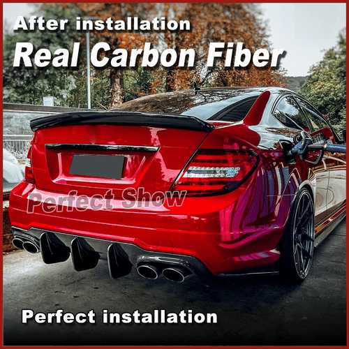 Carbon Spoiler Heckspoiler Flügel Lippe Für Mercedes W204 C250 C300 C63 2008-15 - Bild 7 von 13