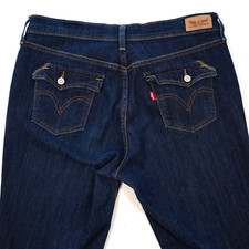 Levi's Women's 515 Bootcut Blue Denim Jeans Dark Wash Mid Rise Size 10 M