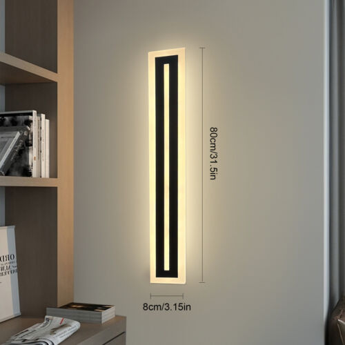 LED Wall Light Sconce Outdoor Modern Lamp Exterior Lights Long Strip Waterproof - Picture 1 of 10