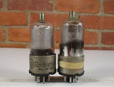 RCA 6K7GT Vacuum Tubes Pair Mesh Plate  TV-7 Tested Strong