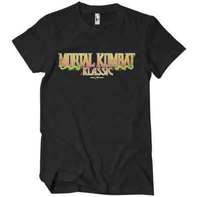 Mortal Kombat Klassic Logo Retro Arcade Video Game Männer Men T-Shirt Schwarz