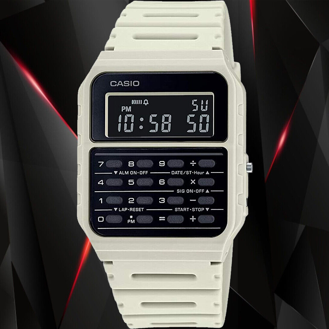 dommer inkompetence røveri Casio 1980s White Calculator Watch CA53WF-8BC Alarm Stopwatch New 2020  Release 889232267517 | eBay