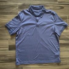 UNTUCKit Damaschino Polo Shirt Blue Short Sleeve Cotton Jersey Mens XL X-Large