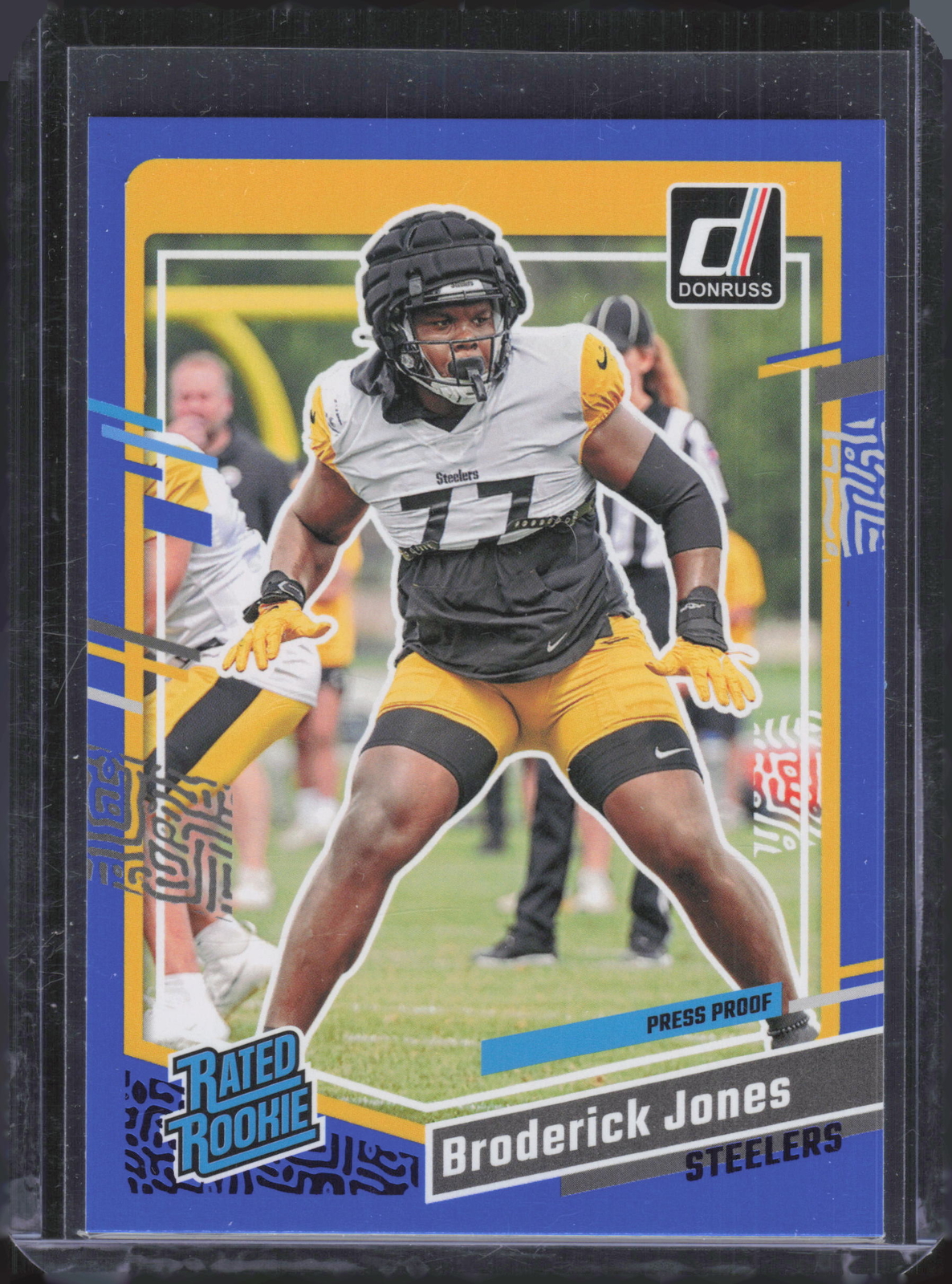 2023 Donruss Press Proof Blue #385 Broderick Jones RR