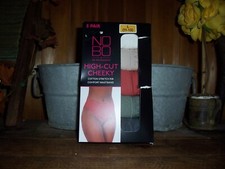 NO BOUNDARIES WOMENS HIGH CUT CHEEKY COTTON STRETCH UNDERWEAR 5 PK SIZE LG 11-13