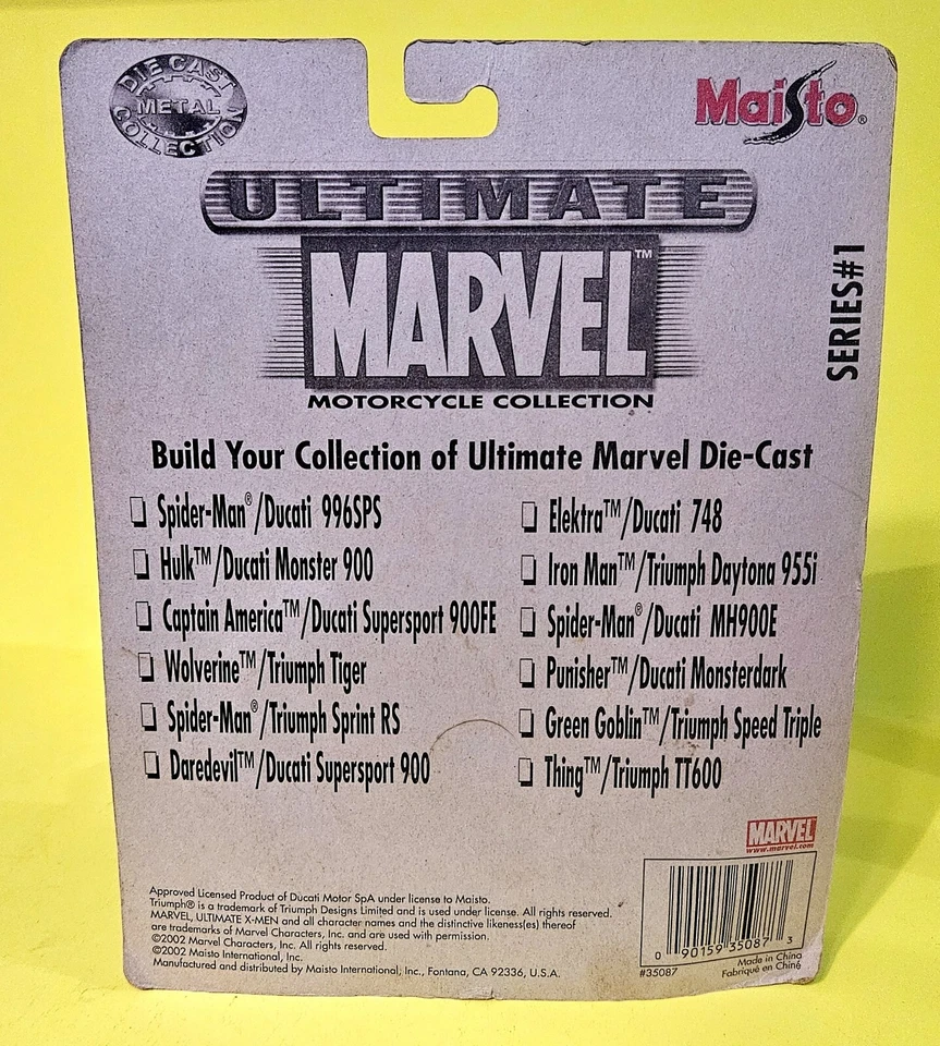 HULK Maisto Ultimate Marvel Motorcycle Collection THING, ELEKTRA Ducati BIKE LOT - Image 3 of 4