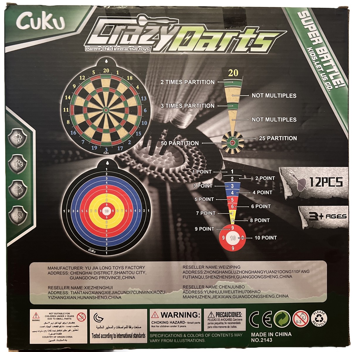 Crazy Darts 13” Magnetic 2-sided Dart Board | eBay