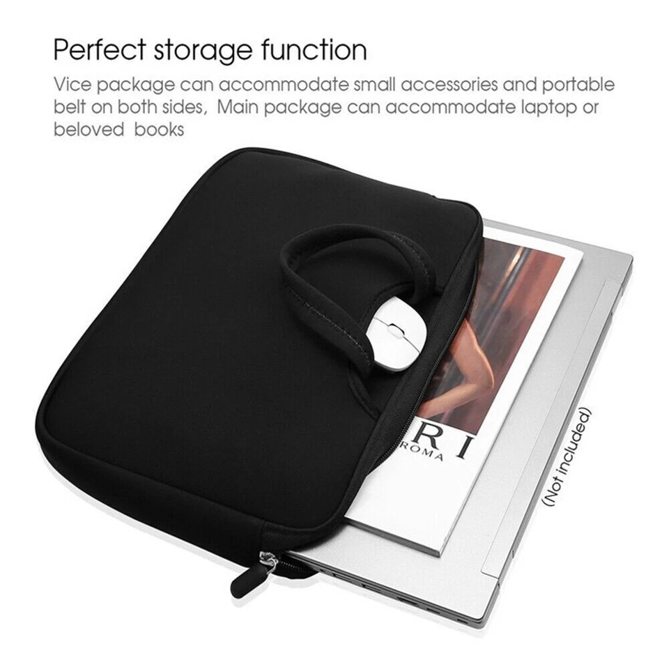 Funda con asa para portátil de 11-15,6 pulgadas para HP Lenovo Dell Macbook Air Foto 3 de 4