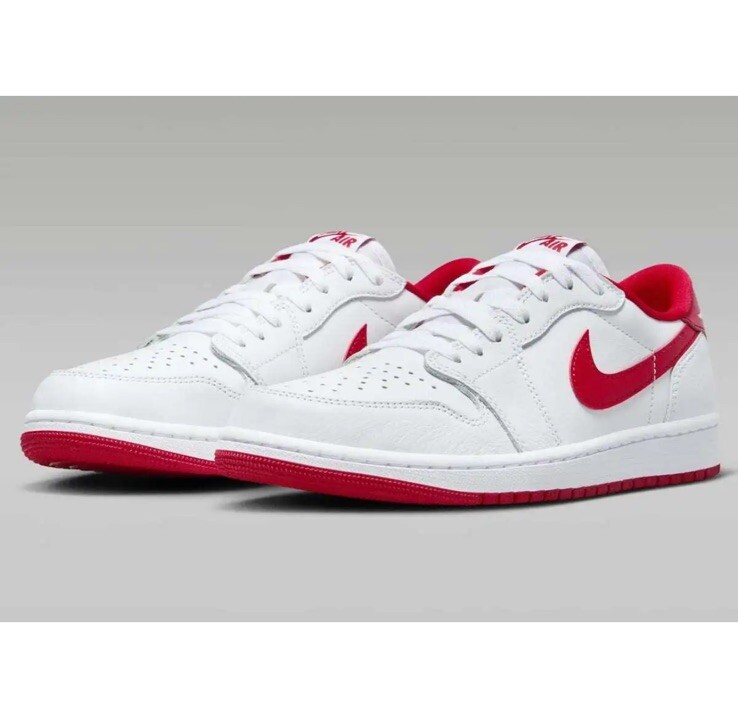 Nike Air Jordan 1 Low Retro OG White University Red CZ0790 Nike Air Jordan 1 Low Retro OG White University Red CZ0790
