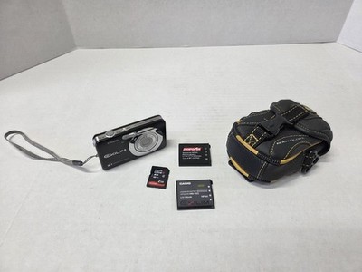 Casio Exilim EX-Z80A Black Digital Camera 8.1mp w sd card extra Battery TESTED