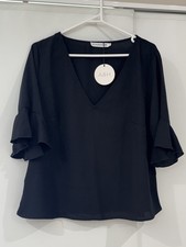 Amos & Here Black Blouse | Top Size 18 BNWT