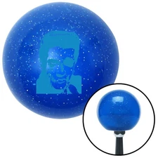 Blue Elvis Blue Metal Flake Shift Knob w/ M16x1.5 Insert Shifter Auto Manual