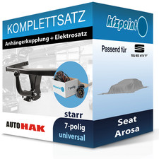 Für Seat Arosa 12.00-06.04 AUTO HAK Anhängerkupplung starr + 7polig E-Satz neu