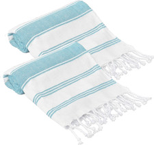 Peshtemal Turkish Towel - Beach Towels Oversized 36X71 Set of 2, Cotton Beach To