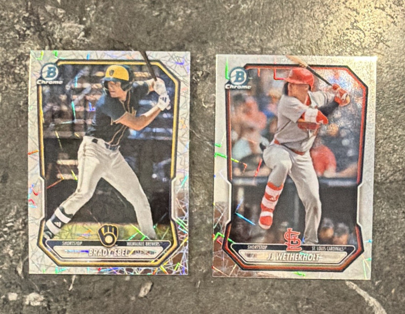 2026 Bowman Chrome Refractor 2-Card Lot Ebel BCP-142/Wetherholt BCP-115