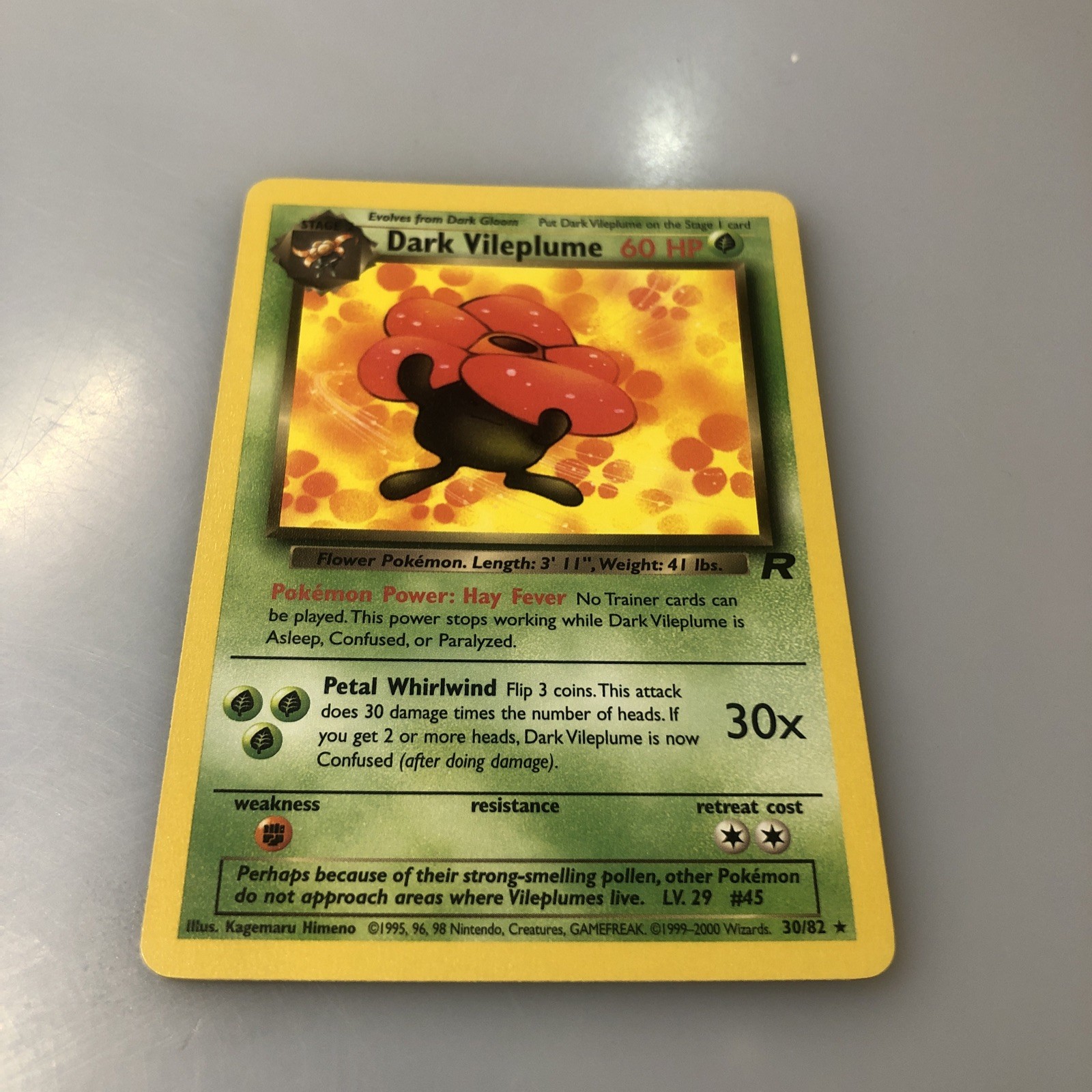 DARK VILEPLUME - Team Rocket - 30/82 - *RARE* - Pokemon Card - WOTC - Near Mint