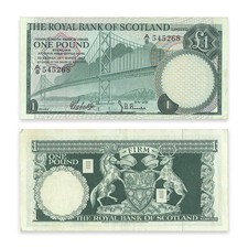 Scotland - Royal Bank of Scotland 1 Pound 1969 P# 329a EF-40