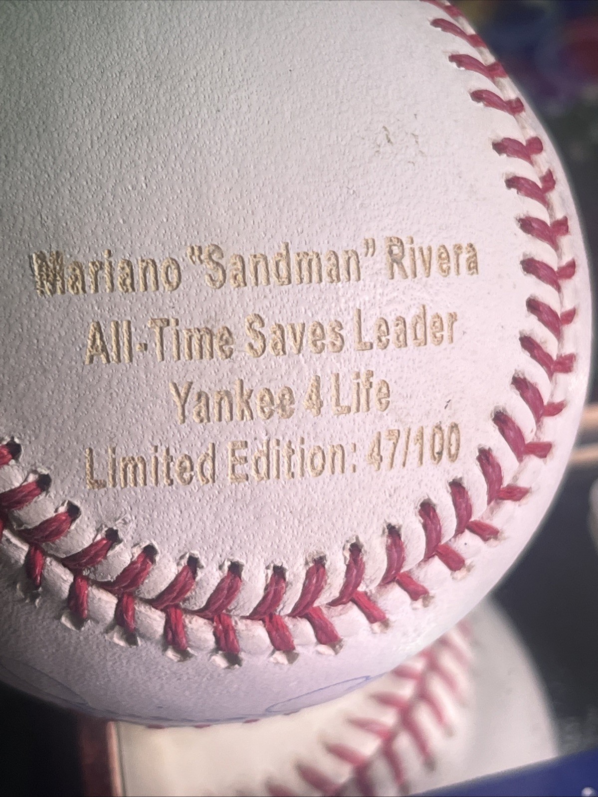 Mariano Rivera Sandman Signed Baseball Ball  PSA Certified Limited Edition /100 view 3