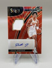2021-22 Panini Select Jalen Johnson Red Wave Rookie RC Jersey Patch Auto RJA