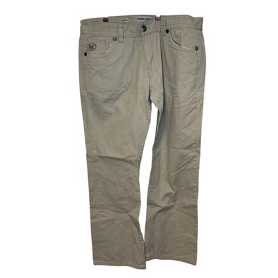 Mek Dnm Men's Jeans Milton T2 Straight Fit 100% Cotton Denim Khaki 40W X 34L