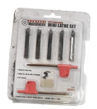 Central Machinery Indexable Mini Lathe Set 5 Piece Kit 39931 Grade C2 Cutters