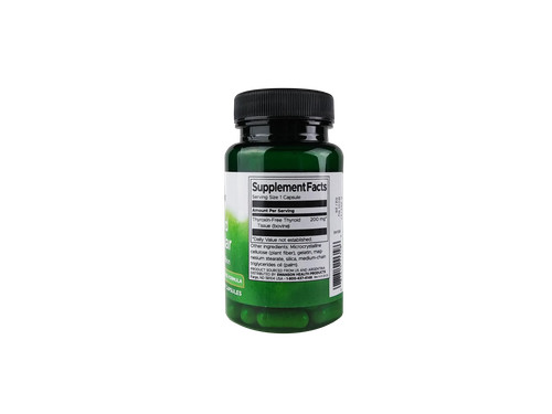 Swanson Thyroid Glandular - Thyroxin-Free Formula 200 mg 60 Caps - Picture 3 of 6