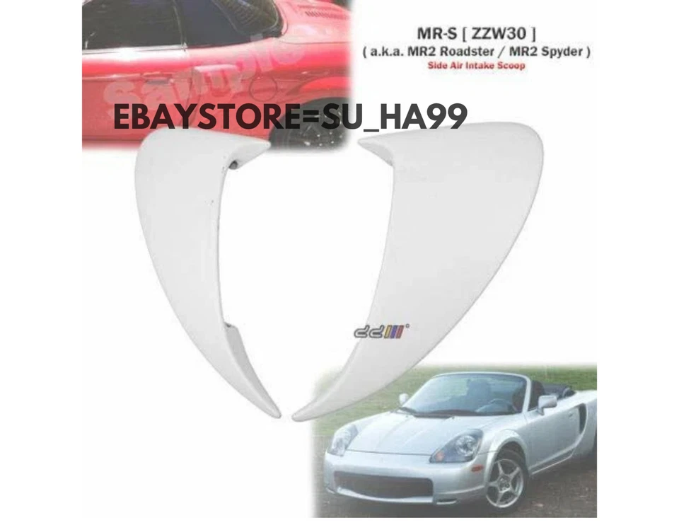 Cenefa de ventilación de cuchara de admisión de aire lateral para Toyota MR2 Spyder ZZW30 2000-2006 FRP Foto 2 de 4
