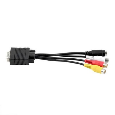 Av Adapter Pc Conversion Cable Televison Converter Audio Line 3RCA