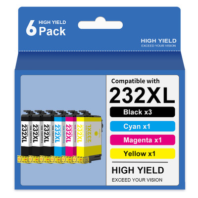 232XL Ink Cartridges Replacement for Epson 232XL WF-2950 WF-2930 XP-4205 XP-4200