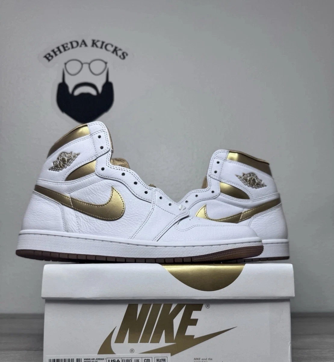 Preços baixos em Jordan 1 Retro OG High Metallic Gold W | eBay