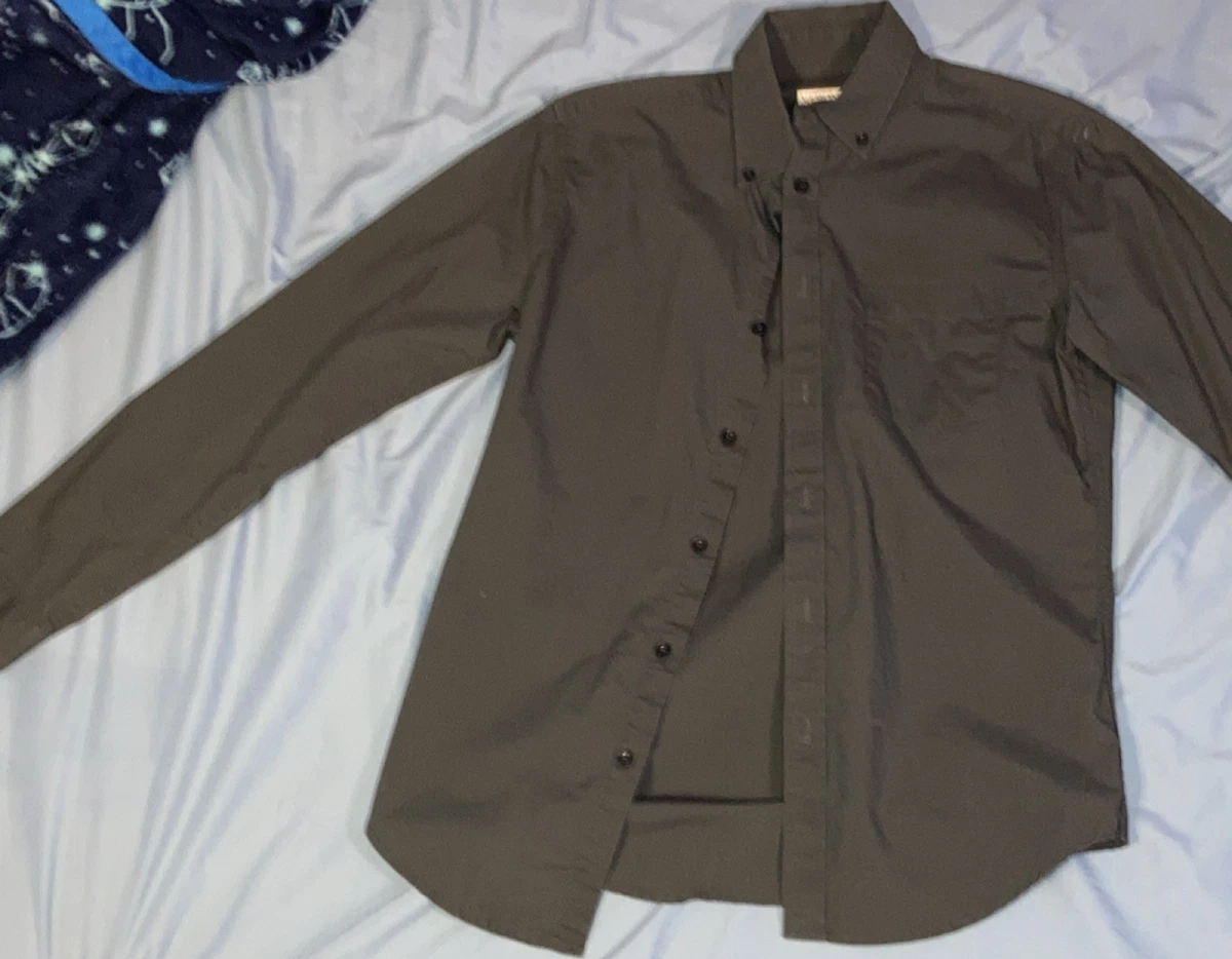 merona slim fit dress shirts NWT Merona Long Sleeve Tailored Fit Twill Button Down 100% Cotton Shirt S/M/L/XL main image 0