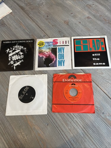 5 x Slade 7” Singles Records Job Lot