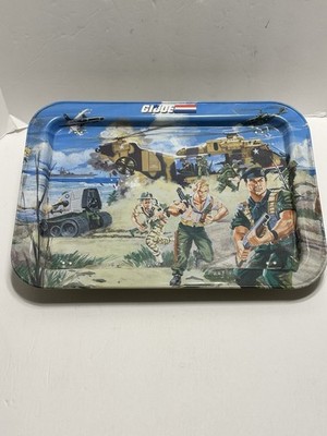 Vintage 1987 GI JOE  Hasbro Metal Folding TV Tray 17''x12''