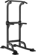 Adjustable Power Tower Pull Up Bar and Dip Station Free Standing Home Gym