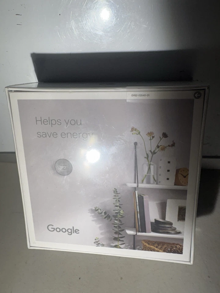 Google Nest Smart Thermostat Charcoal Gray Black G4CVZ Factory SEALED NEW - Image 2 of 4