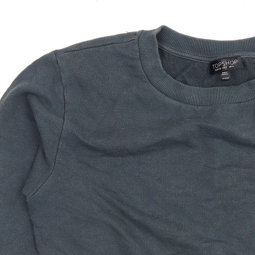 Topshop Women's Black Size 6 Crew Neck Sweatshirt - Picture 11 of 12