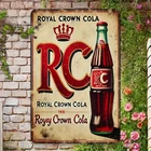 Vintage RC Rustic Royal Crown Cola Tin Metal Signs Home Décor 8x12