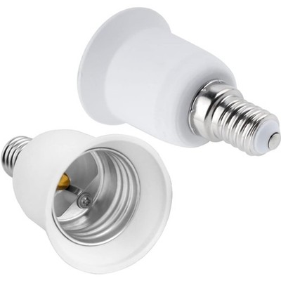 E14 zu E27 Sockel Konverter, 2er Set, Lampenfassung Adapter, Kunststoff