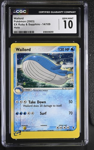 Wailord graded CGC 10 for sale on eBay