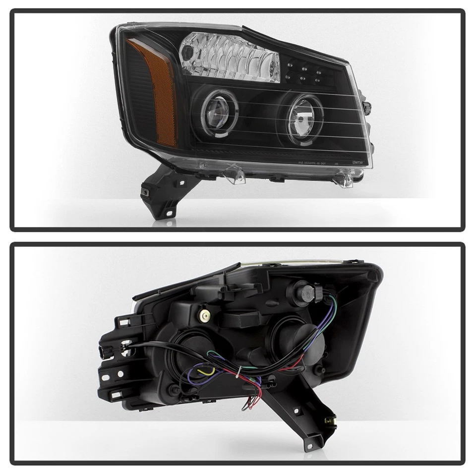 Faros proyectores LED negros para proyector Titan 04-07 Armada 2004-2015 Foto 4 de 4