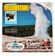 3 bobine View-Master Stereo 3D # A306-E, Yellowstone, Sud, USA, NP Picture Tour