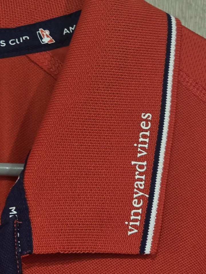Camisa Polo de Golf VINEYARD VINES Performance XXL Roja Copa América Bermudas 2017 Foto 4 de 4